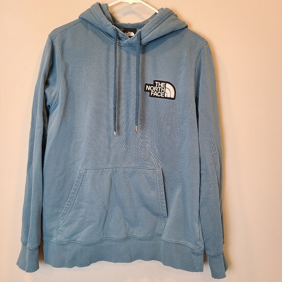 North Face Hoodie Pullover Womens Medium Blue Sweater Sweatshirt - Picture 1 of 8